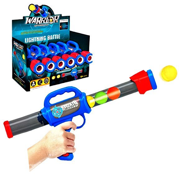 327.jpg 15" WARRIOR FOAM BALL BLASTER +6 FOAM BALLS - Image 1