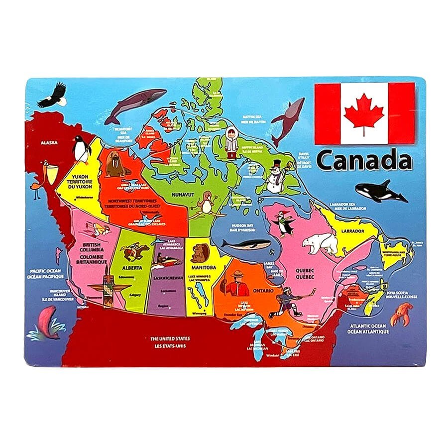 canada-puzzle-2-1.jpg MAP OF CANADA WOODEN JIGSAW PUZZLE - 8"x11" - Image 1